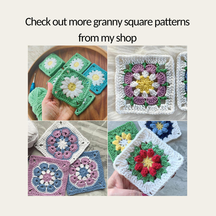 Willow Flower Granny Square Crochet Pattern