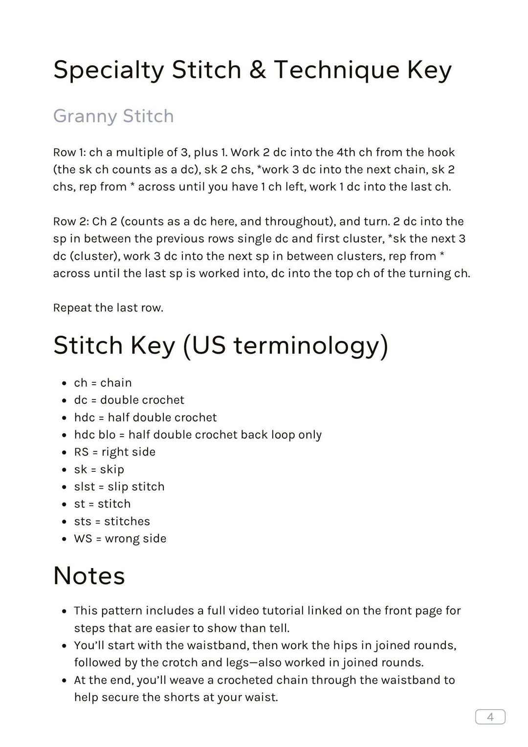 Granny Stitch Wide Leg Pants Crochet Pattern