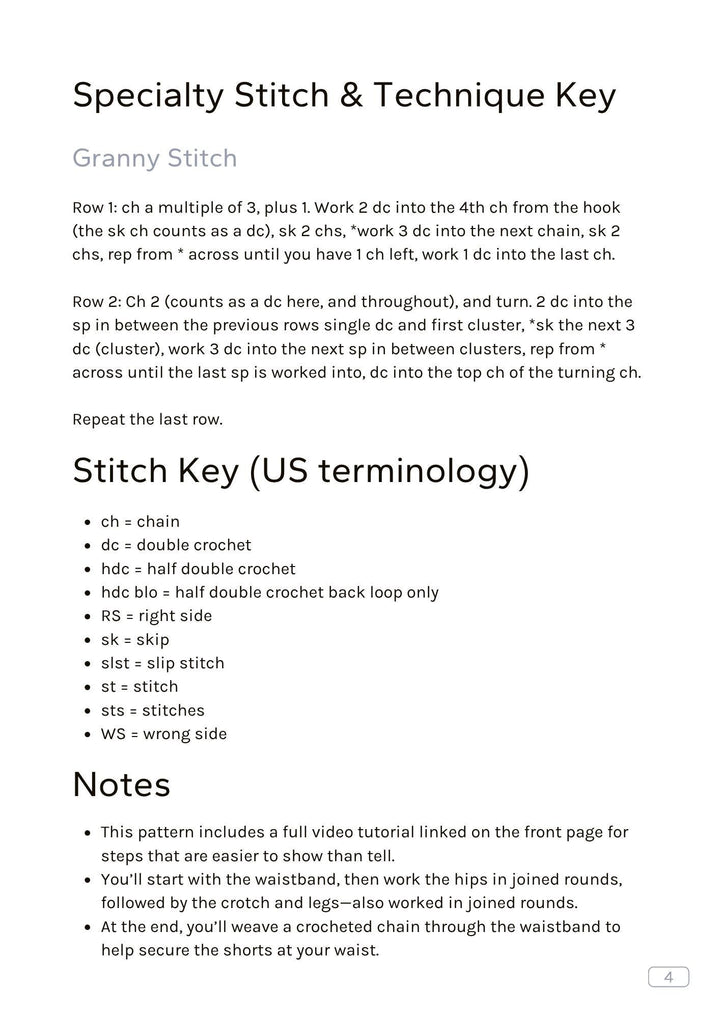 Granny Stitch Wide Leg Pants Crochet Pattern