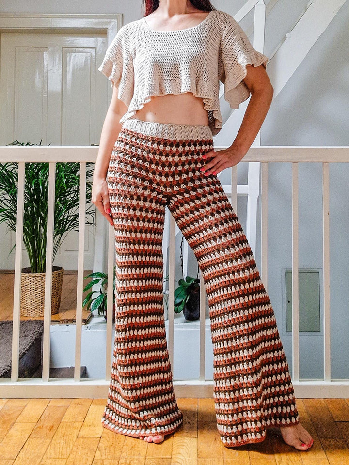 Granny Stitch Wide Leg Pants Crochet Pattern