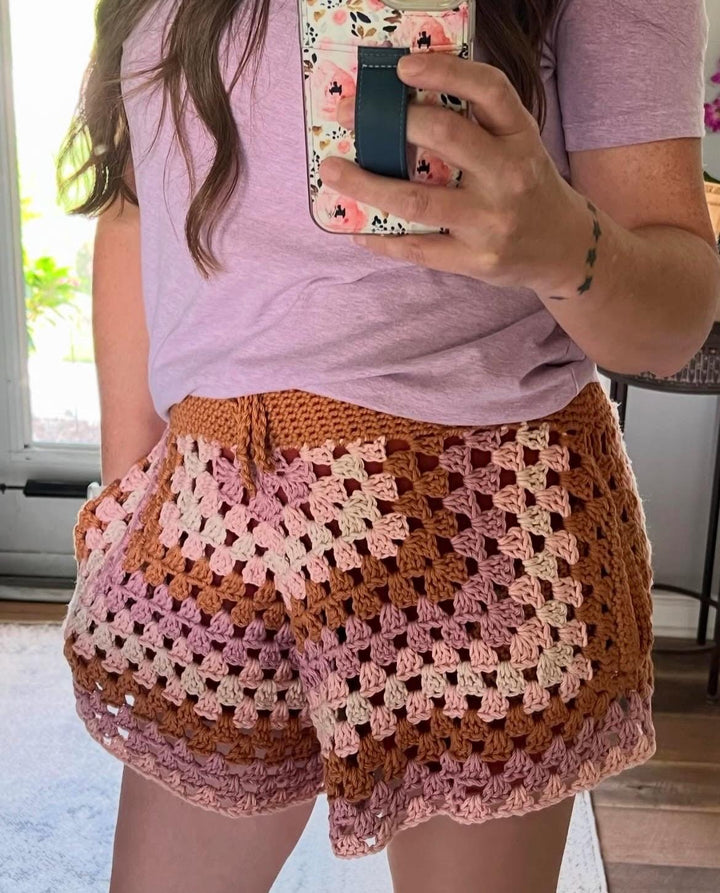 Taylor Swift Inspired Granny Square Shorts Crochet Pattern