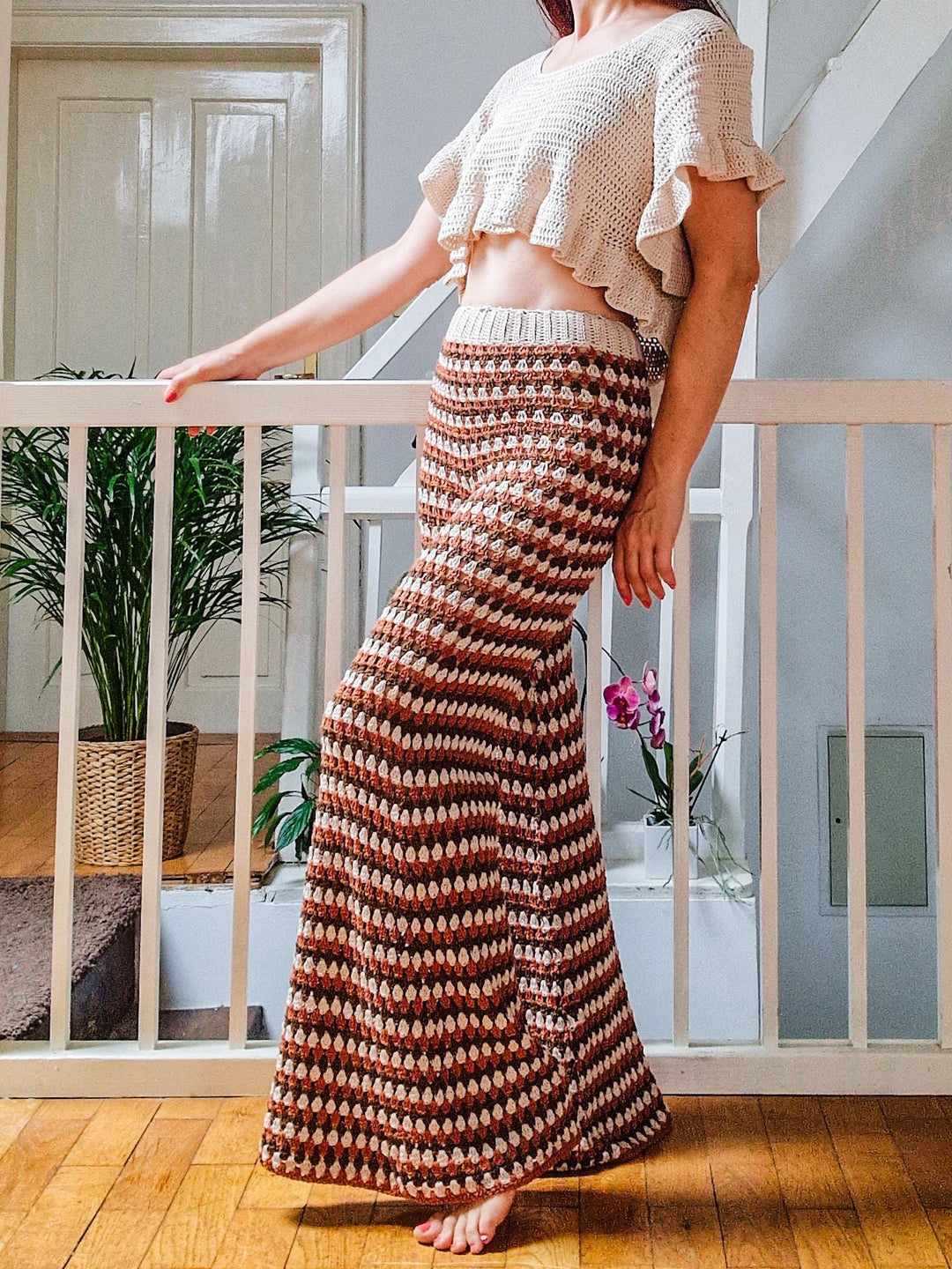 Granny Stitch Wide Leg Pants Crochet Pattern