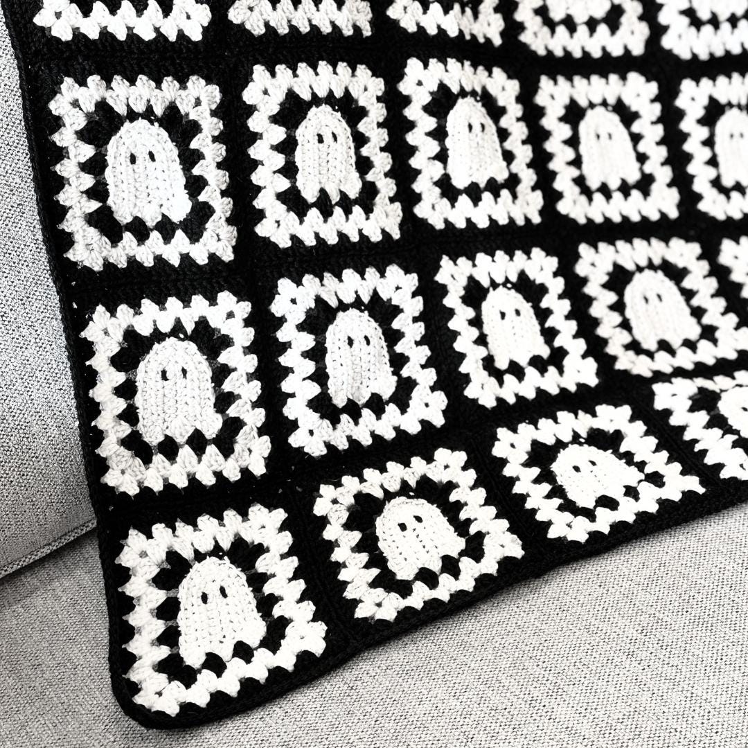 Ghost Granny Square Blanket Pattern