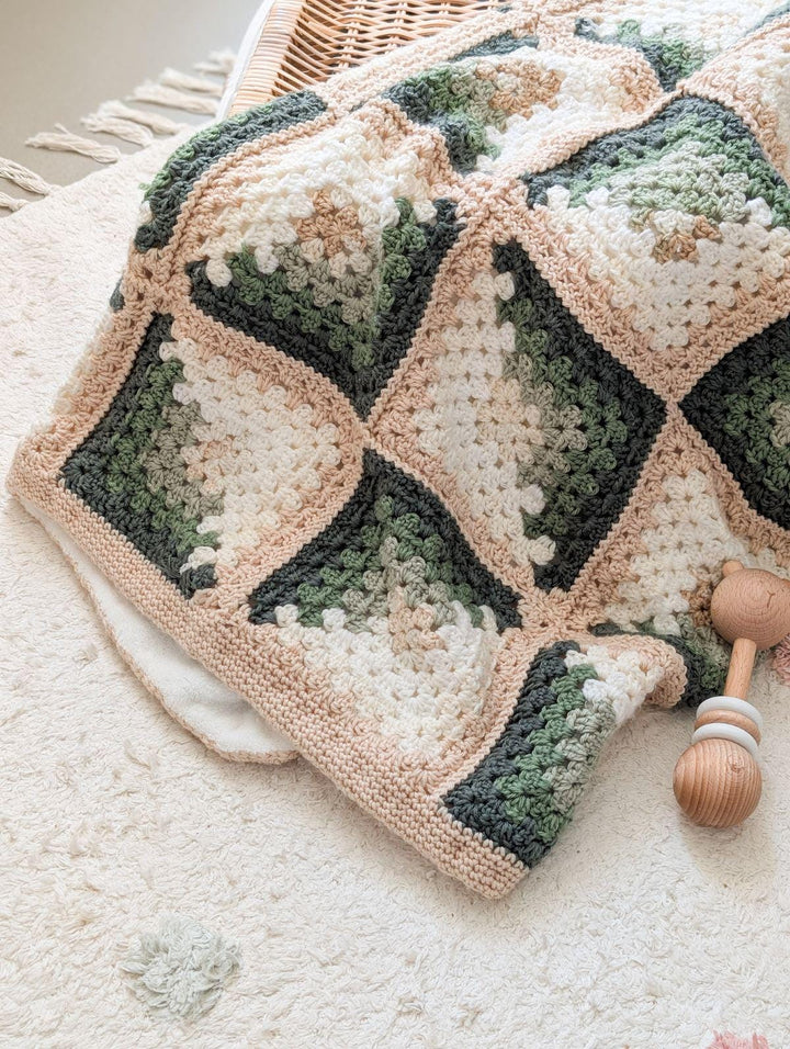 Cozy Log Cabin Baby Blanket Crochet Pattern