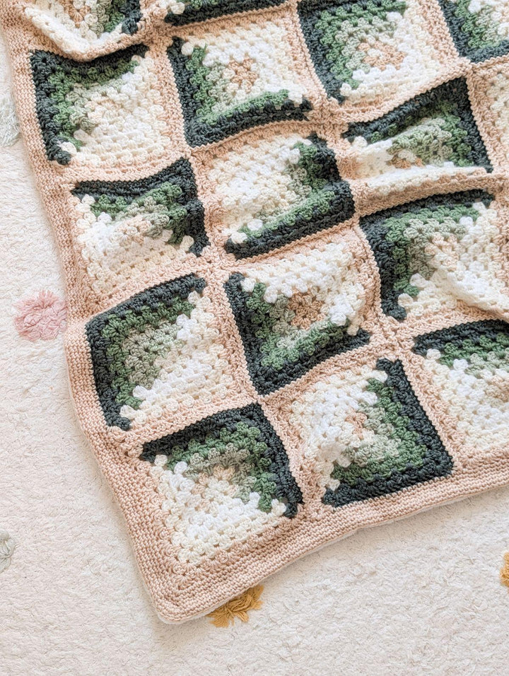 Cozy Log Cabin Baby Blanket Crochet Pattern