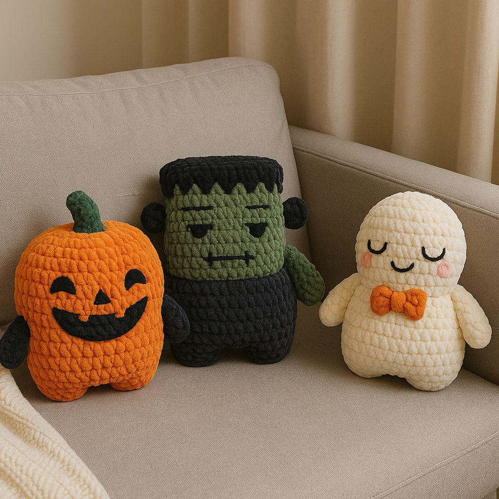 Halloween Pillows Crochet Pattern Set
