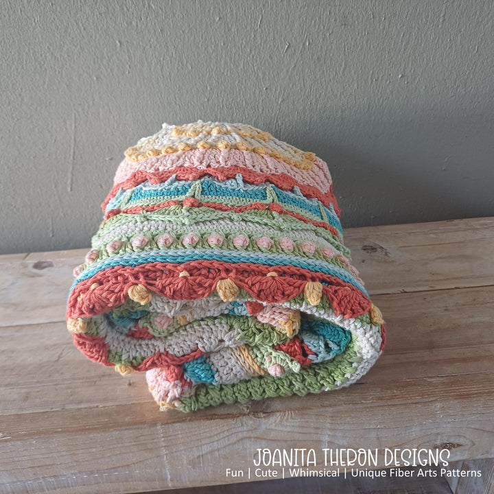 Multicolor Mandala Afghan Throw Crochet Pattern