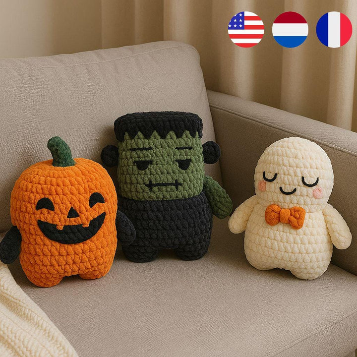 Halloween Pillows Crochet Pattern Set
