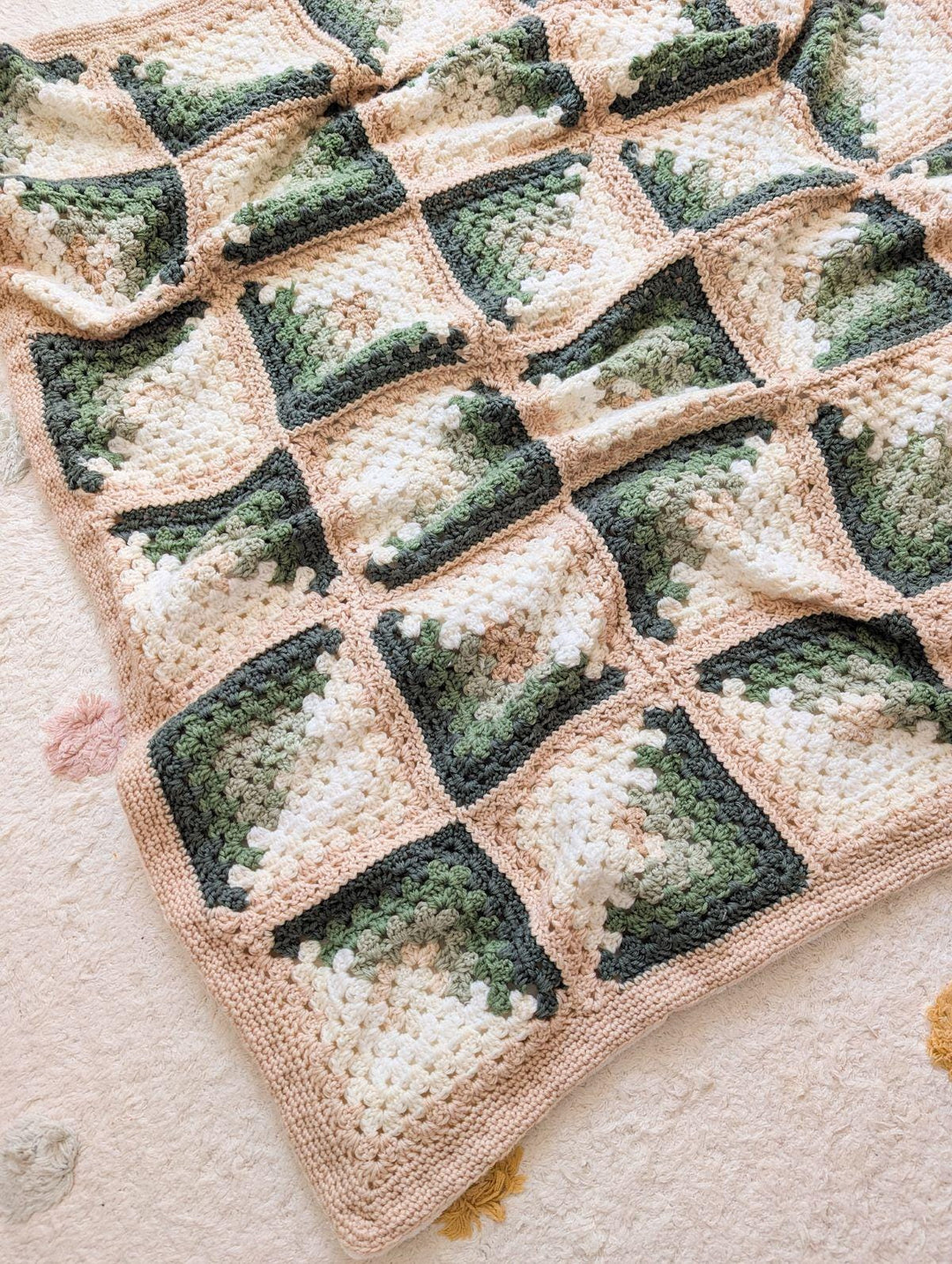 Cozy Log Cabin Baby Blanket Crochet Pattern