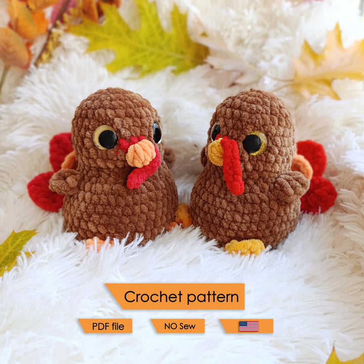 Thanksgiving Turkey Amigurumi Crochet Pattern
