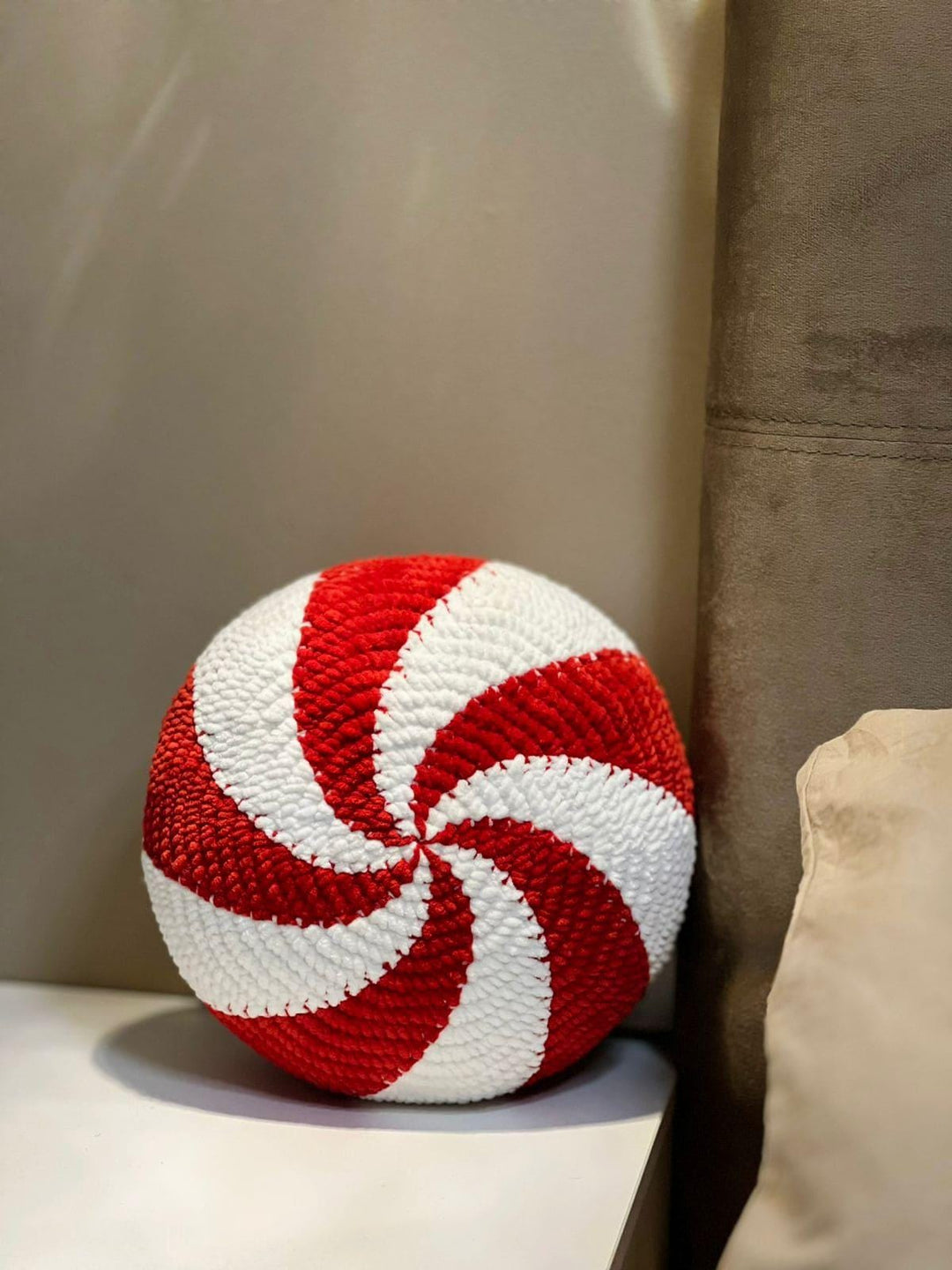 Peppermint Candy Pillow Crochet Pattern