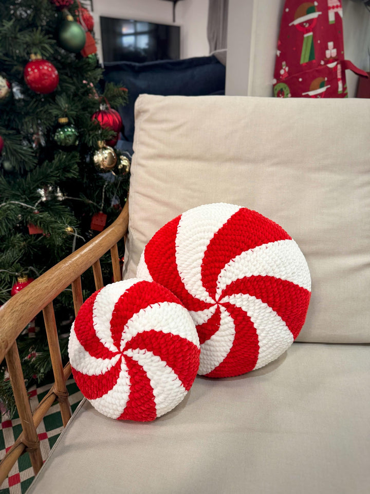 Peppermint Candy Pillow Crochet Pattern