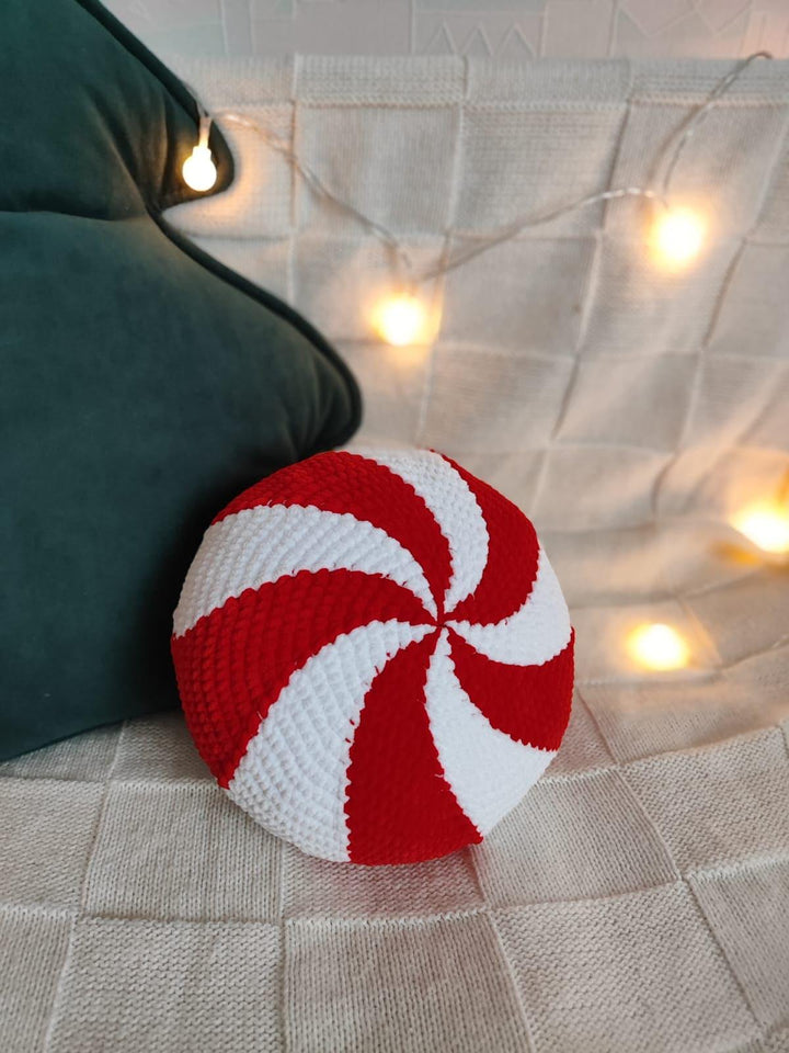 Peppermint Candy Pillow Crochet Pattern