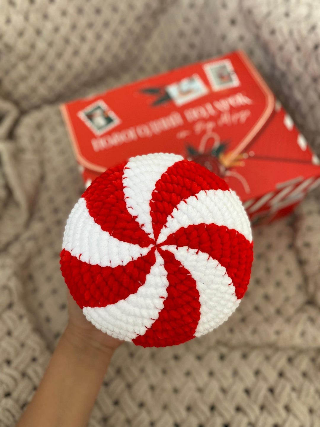 Peppermint Candy Pillow Crochet Pattern
