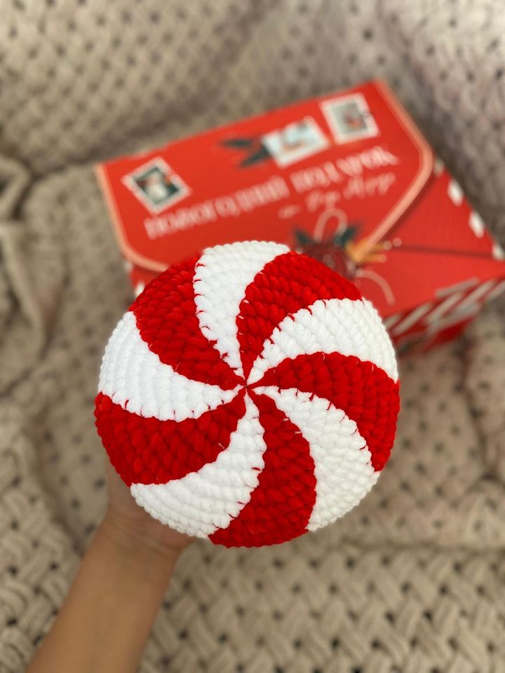 Peppermint Candy Pillow Crochet Pattern