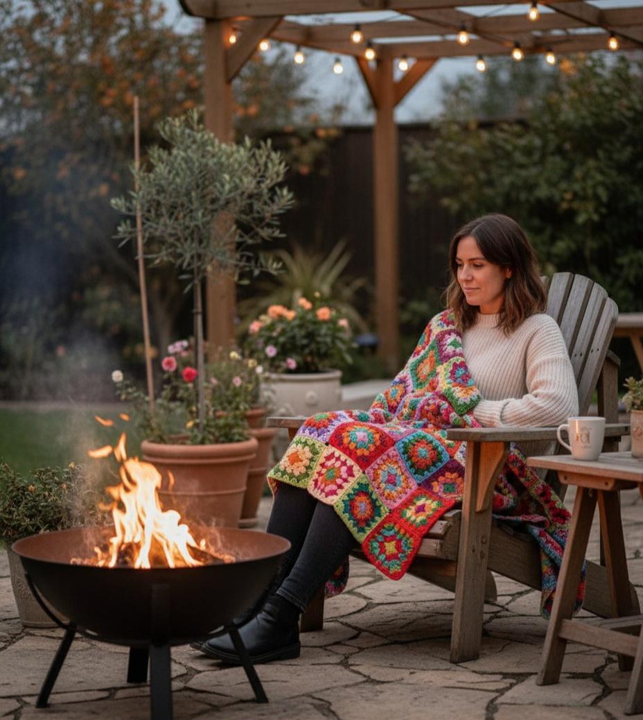 Easy Beginner Granny Square Blanket Crochet Pattern