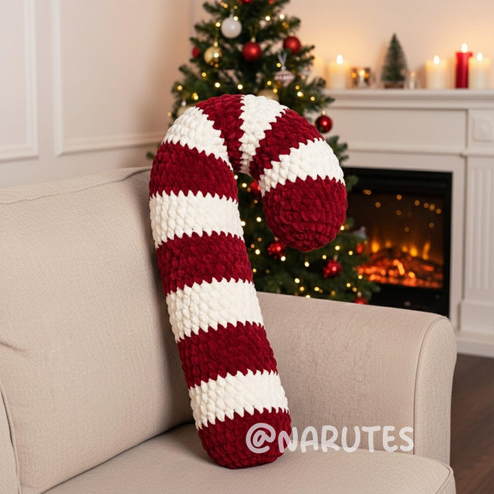Candy Cane Pillow Crochet Pattern