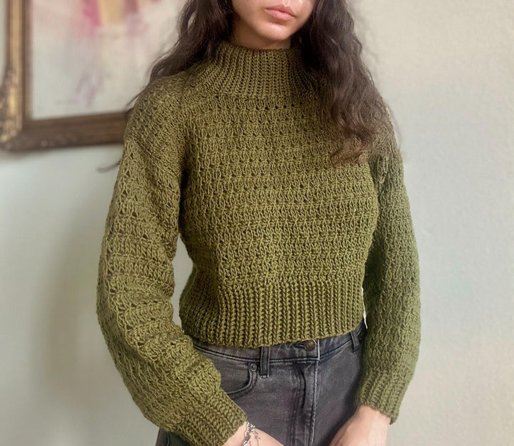 Knit Look Tunisian Sweater Crochet Pattern
