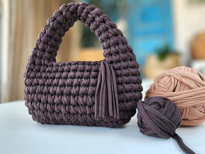 Lydia Chunky Hobo Bag Crochet Pattern Fringe Purse DIY