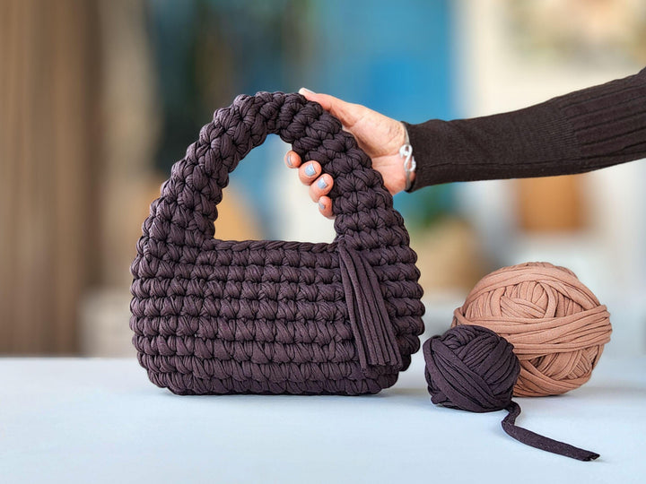 Lydia Chunky Hobo Bag Crochet Pattern Fringe Purse DIY