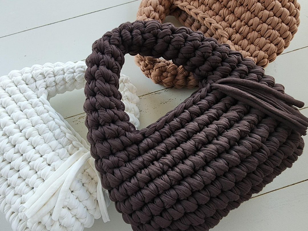 Lydia Chunky Hobo Bag Crochet Pattern Fringe Purse DIY