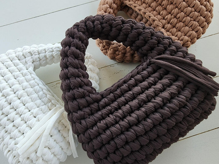 Lydia Chunky Hobo Bag Crochet Pattern Fringe Purse DIY