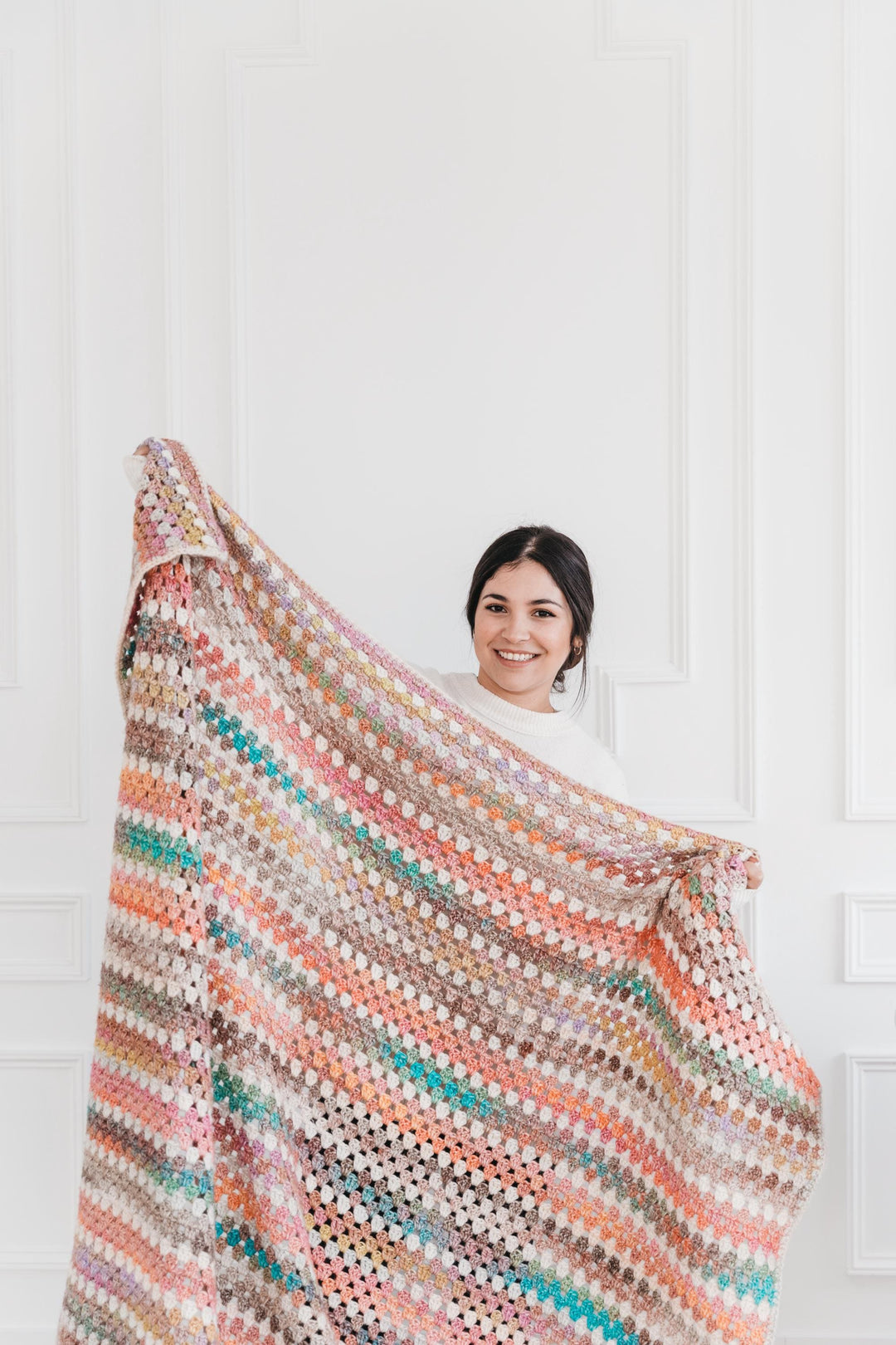 Beginner Primavera Granny Stripes Blanket Crochet Pattern