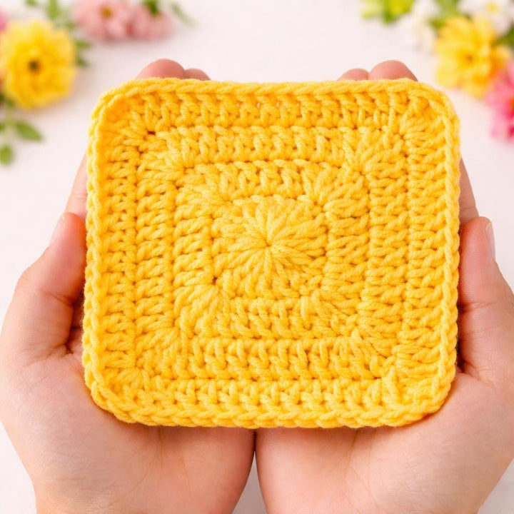Modern Solid Granny Square Crochet Pattern