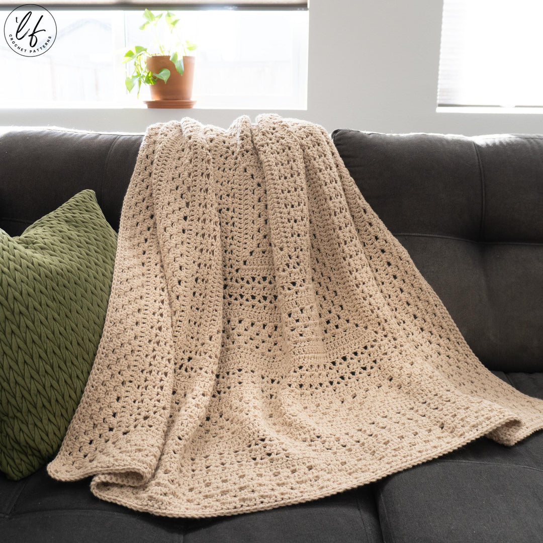 3 In 1 Modern Melody Granny Square Blanket Crochet Pattern