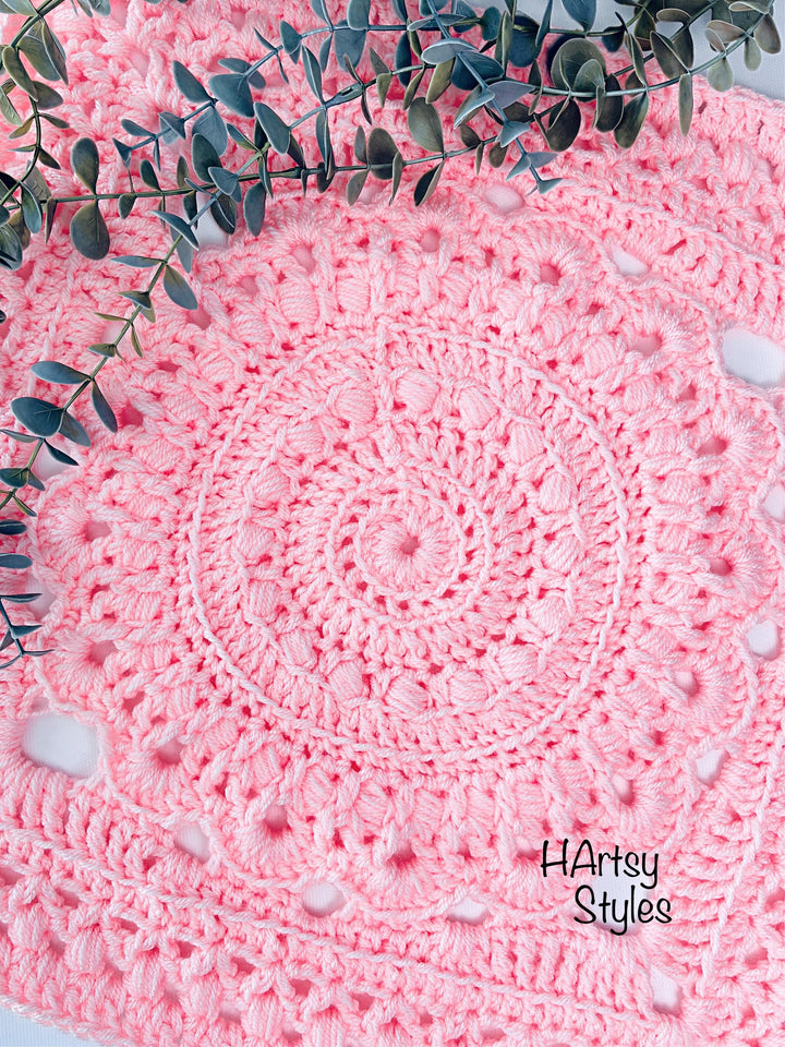 Chunky Boho Mandala Blanket Crochet Pattern