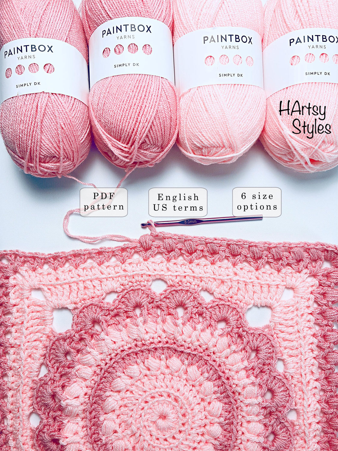 Chunky Boho Mandala Blanket Crochet Pattern