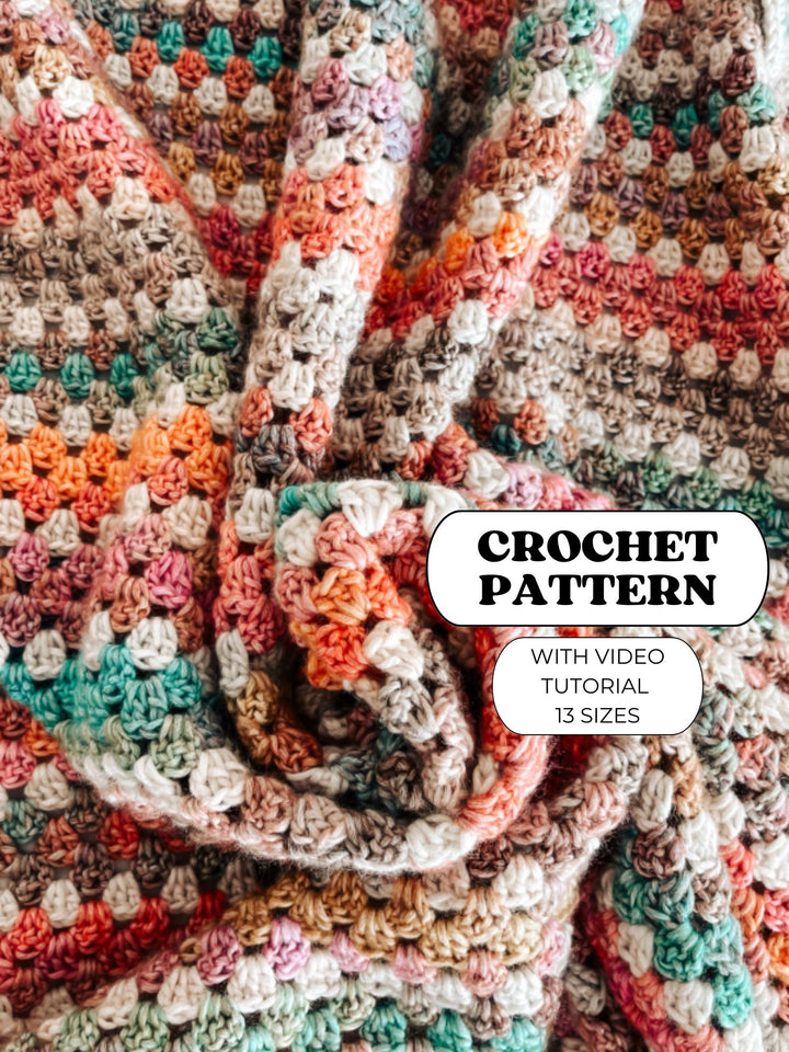 Beginner Primavera Granny Stripes Blanket Crochet Pattern