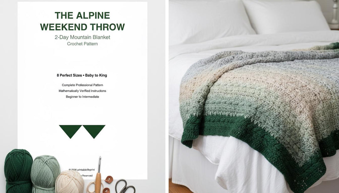 8 in 1 Alpine Weekend Throw Blanket Crochet Pattern