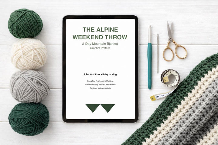 8 in 1 Alpine Weekend Throw Blanket Crochet Pattern