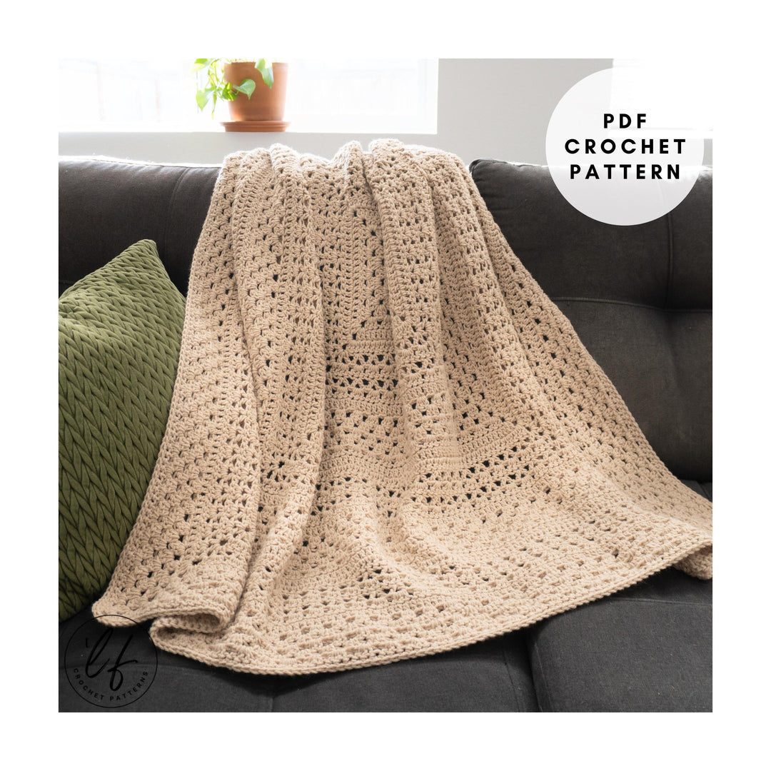 3 In 1 Modern Melody Granny Square Blanket Crochet Pattern