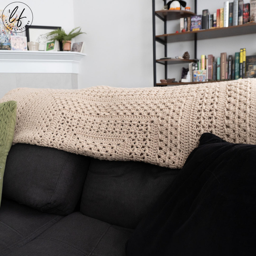 3 In 1 Modern Melody Granny Square Blanket Crochet Pattern