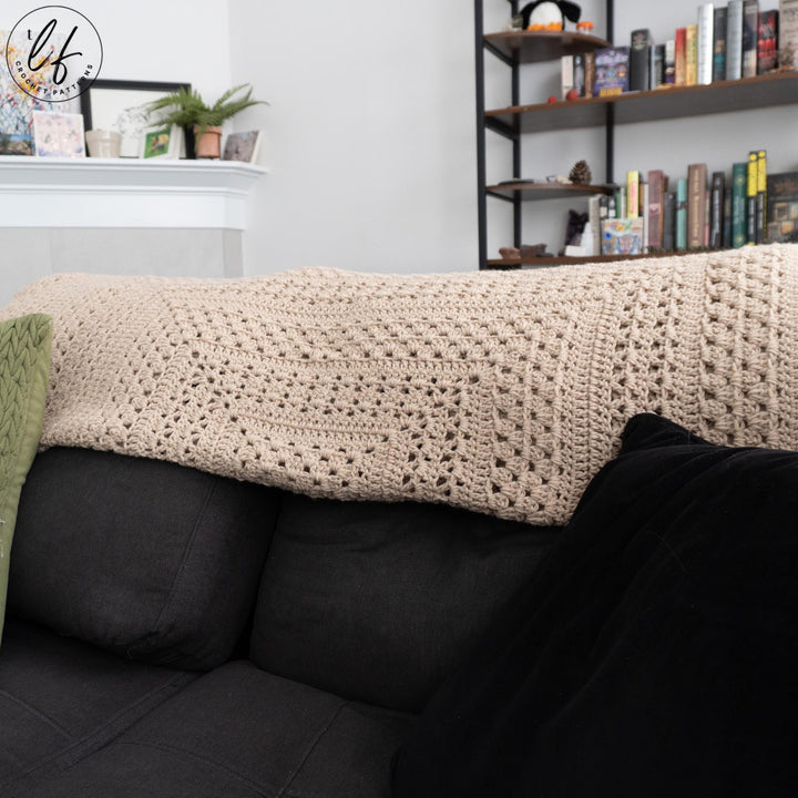 3 In 1 Modern Melody Granny Square Blanket Crochet Pattern