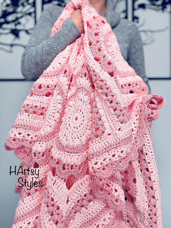 Chunky Boho Mandala Blanket Crochet Pattern