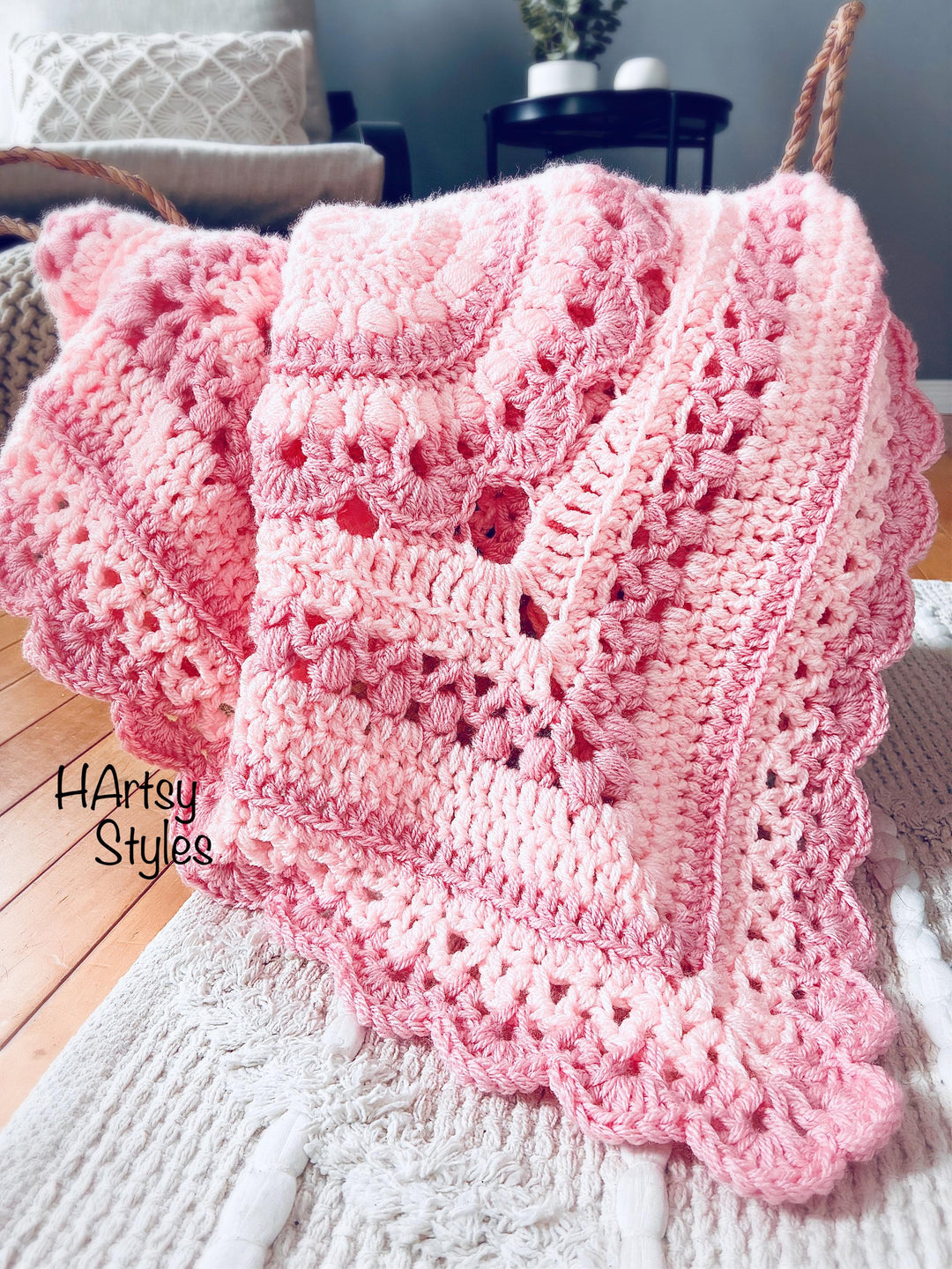 Chunky Boho Mandala Blanket Crochet Pattern