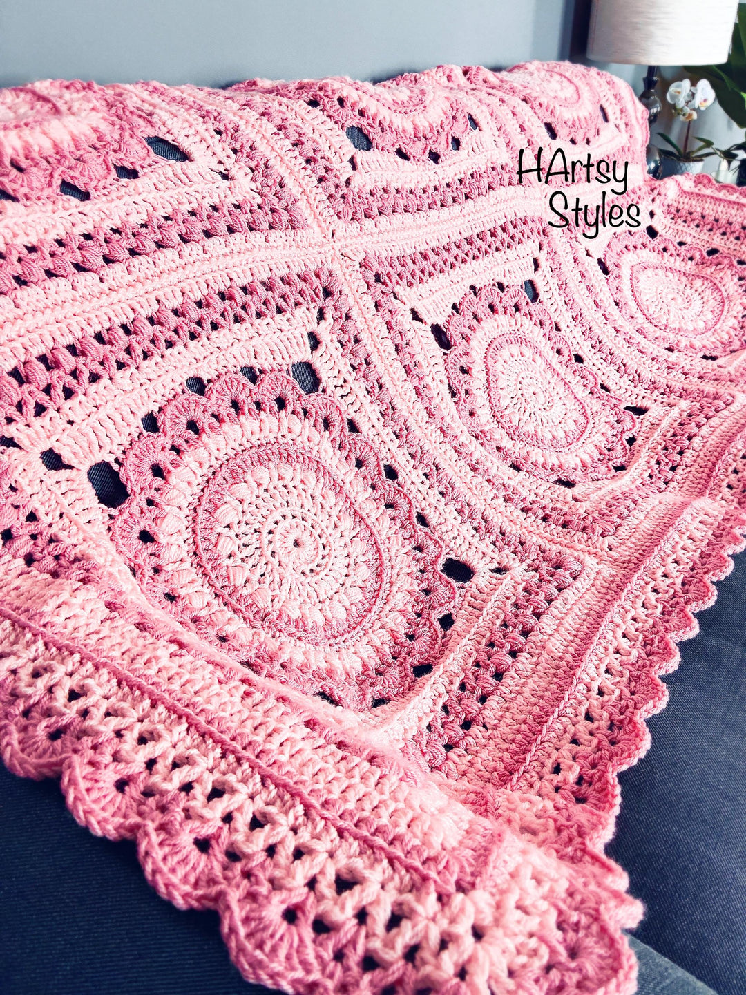 Chunky Boho Mandala Blanket Crochet Pattern