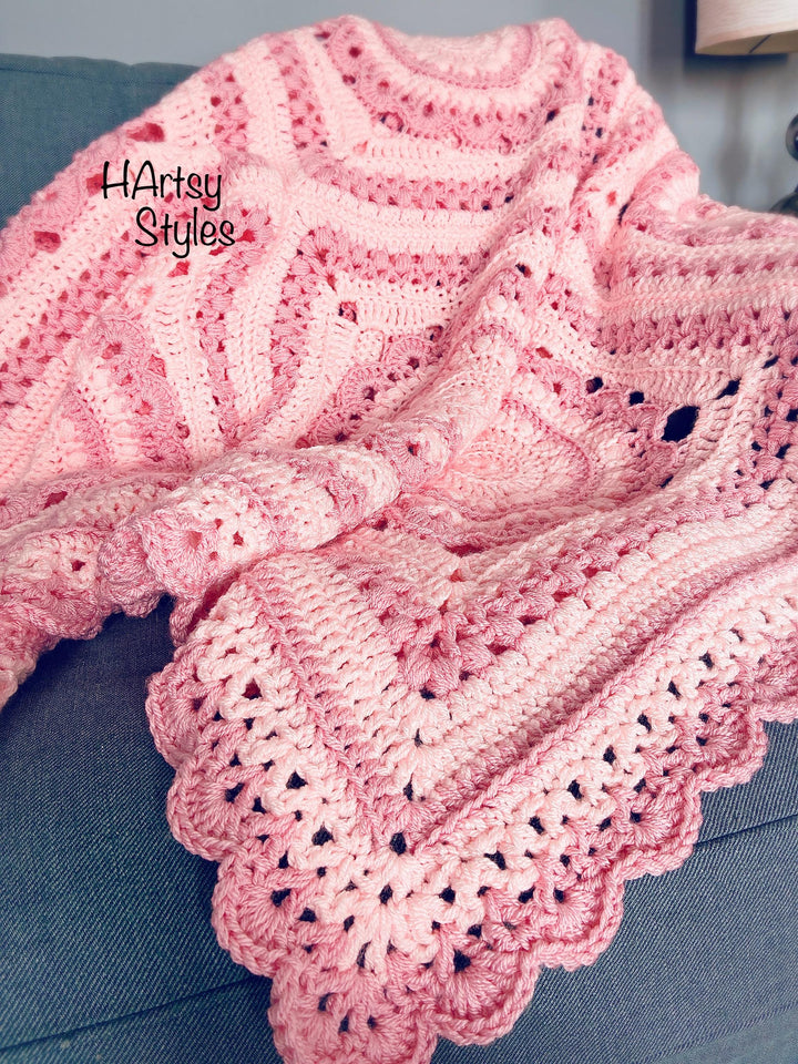 Chunky Boho Mandala Blanket Crochet Pattern
