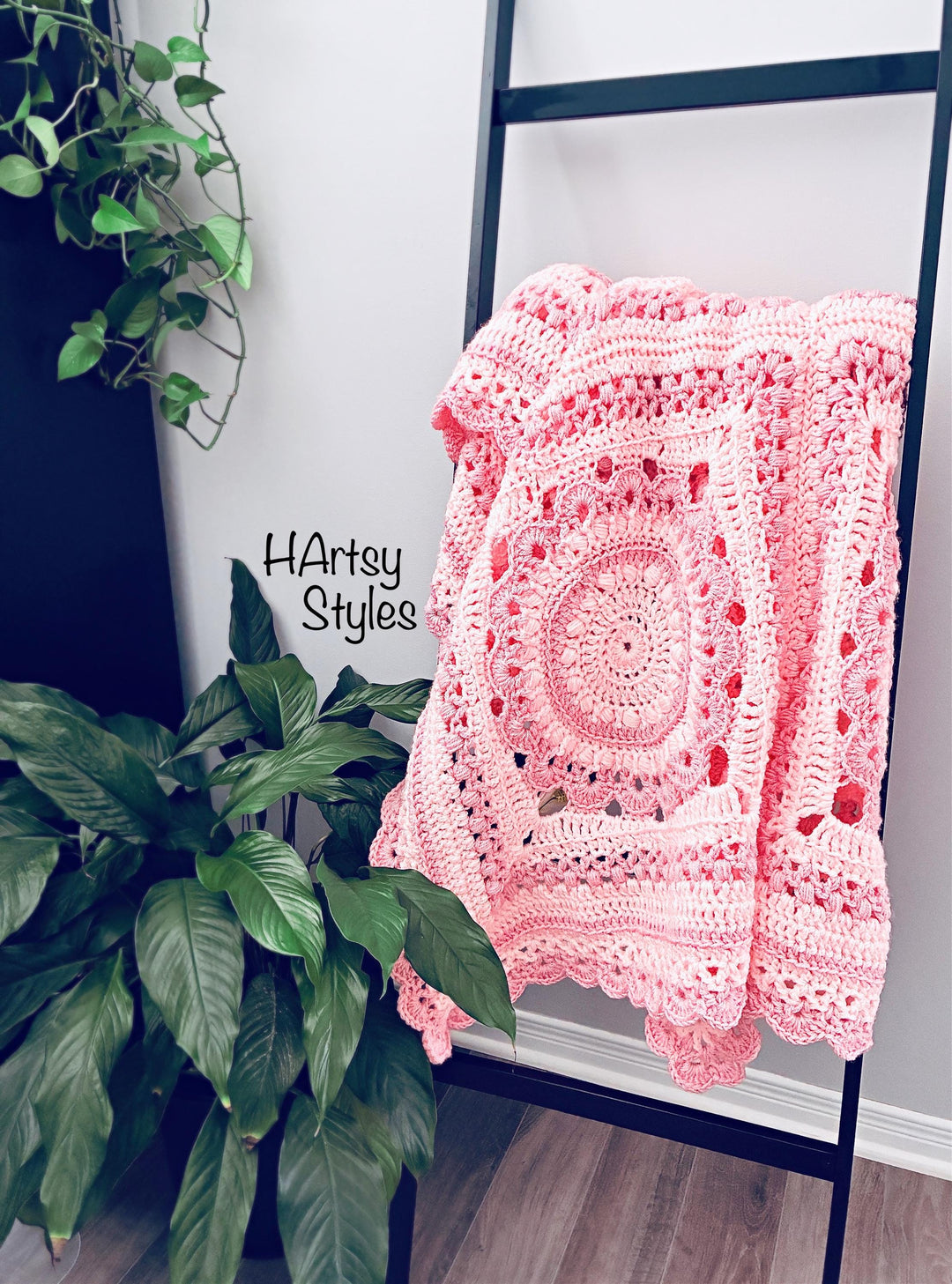 Chunky Boho Mandala Blanket Crochet Pattern