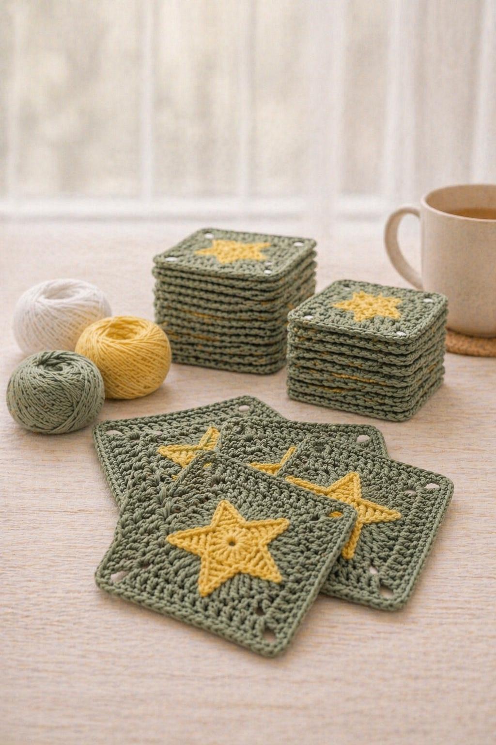 Star Motif Granny Square Crochet Pattern