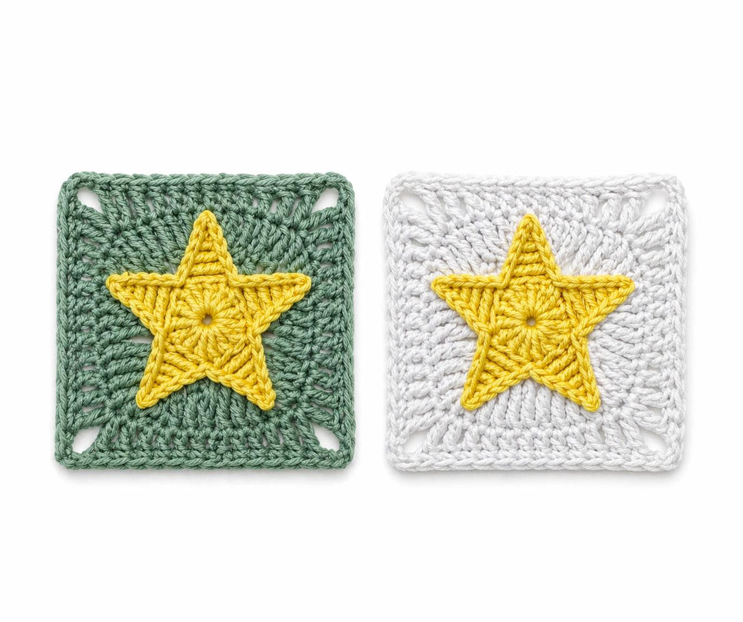 Star Motif Granny Square Crochet Pattern