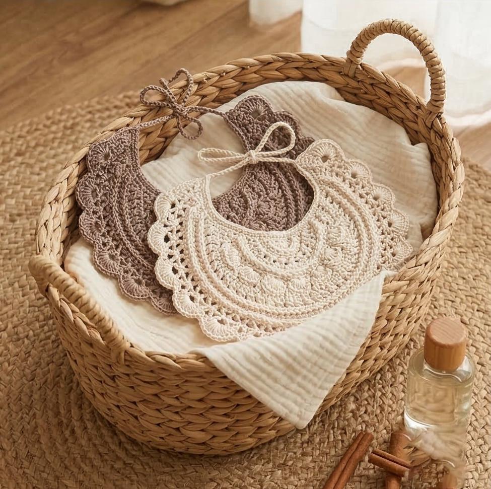 Vintage Lace Baby Bib Crochet Pattern