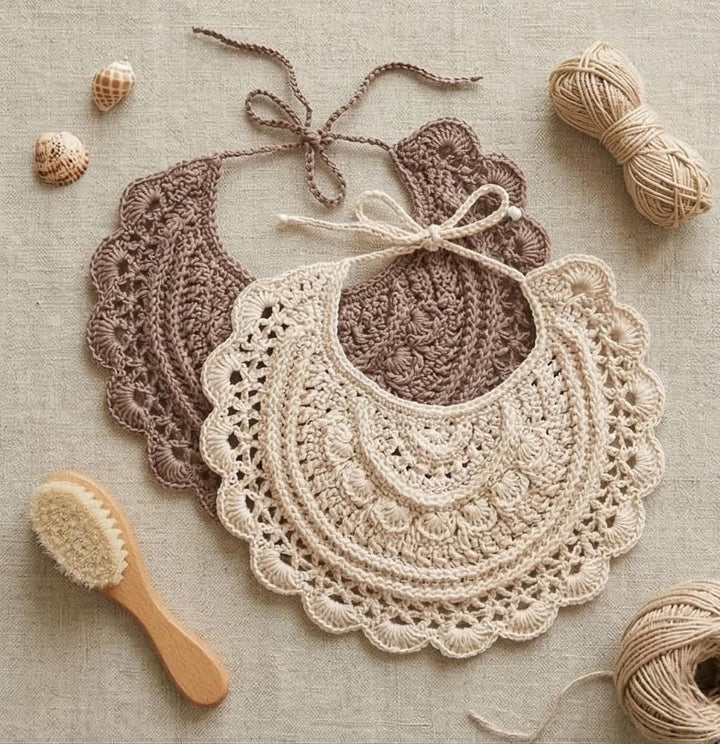 Vintage Lace Baby Bib Crochet Pattern