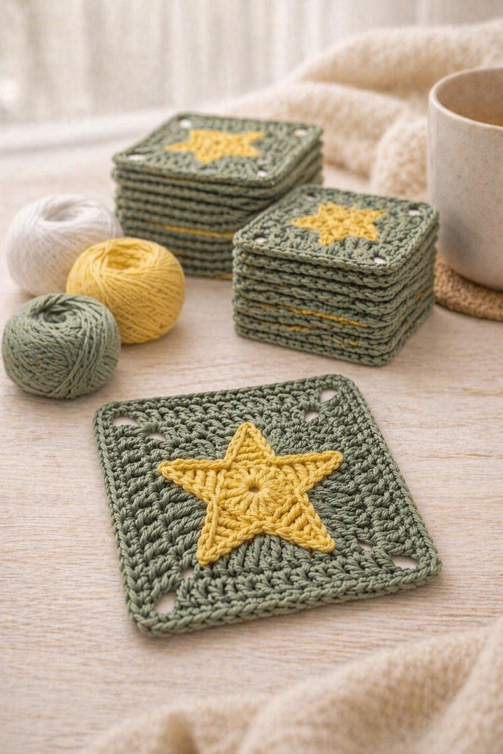 Star Motif Granny Square Crochet Pattern