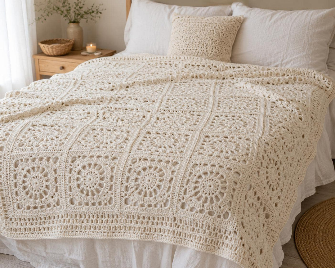 Elegant Lace Granny Square Crochet Pattern