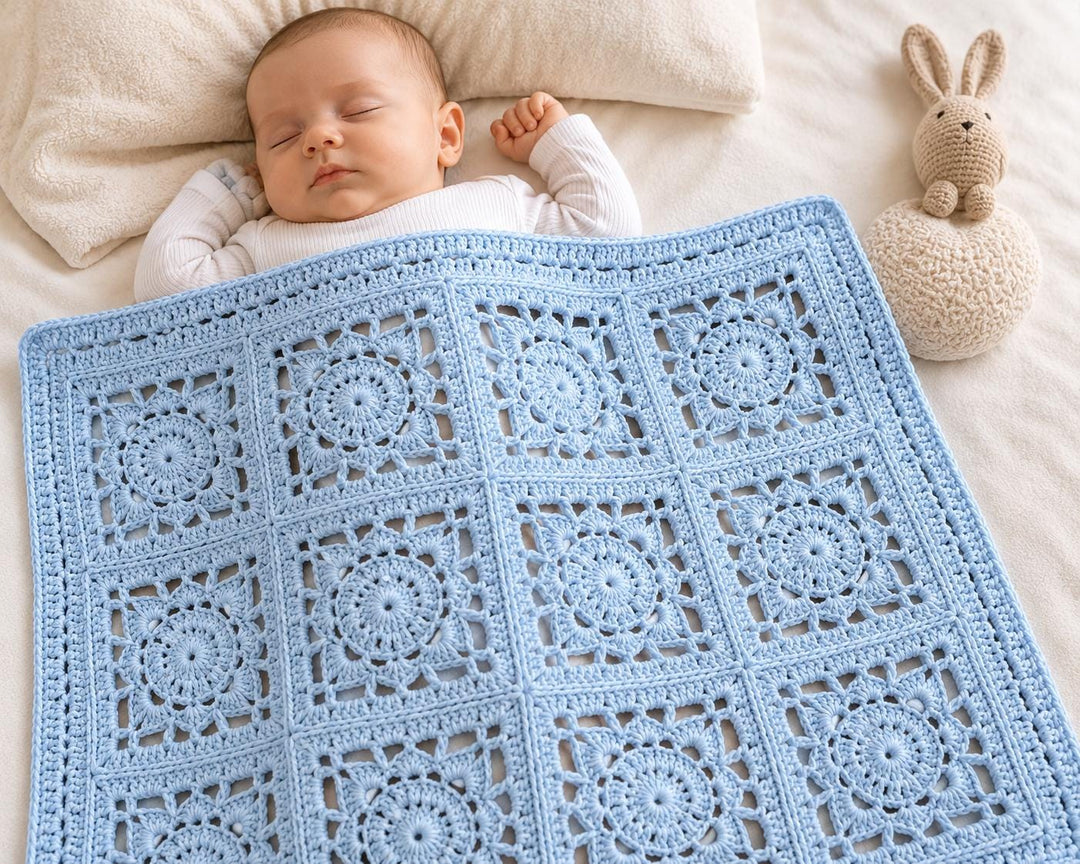 Elegant Lace Granny Square Crochet Pattern