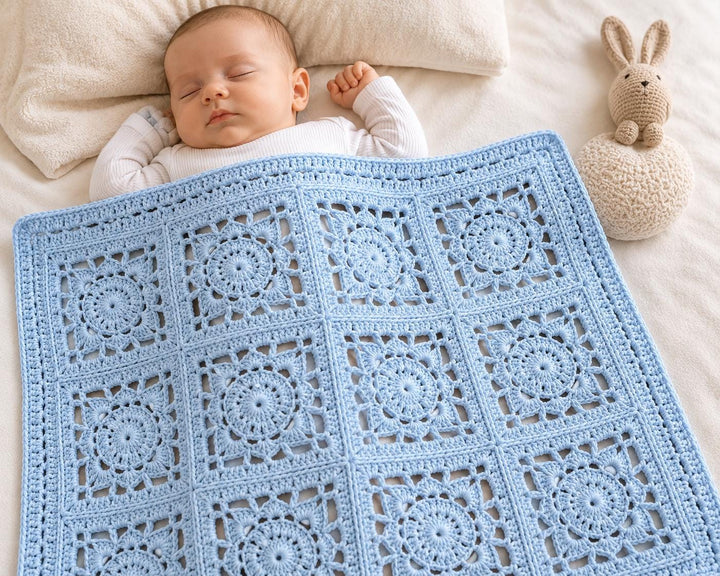 Elegant Lace Granny Square Crochet Pattern